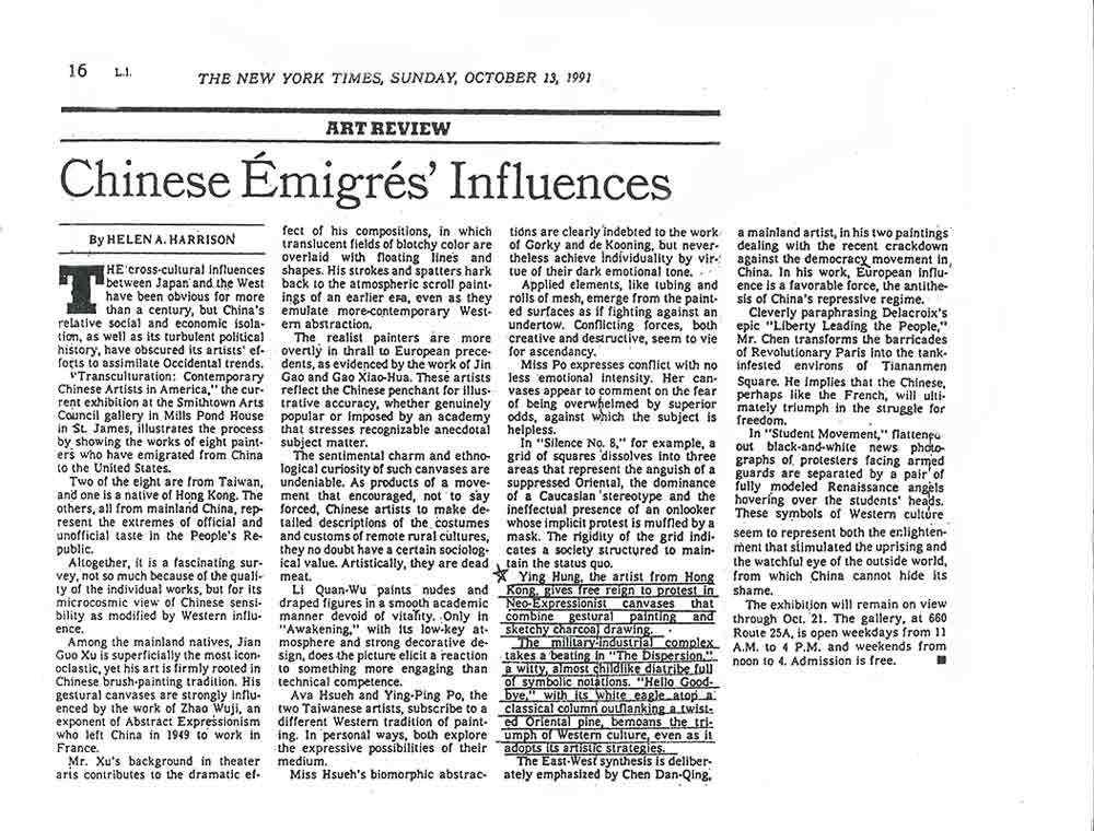 Chinese Émigrés' Influences