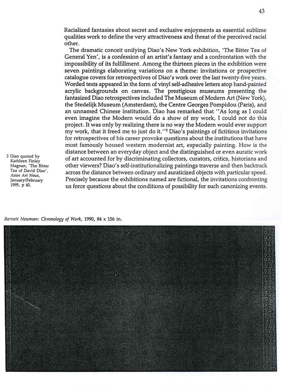 David Diao: Critical Painting and the Radical Sublime, article, pg 2