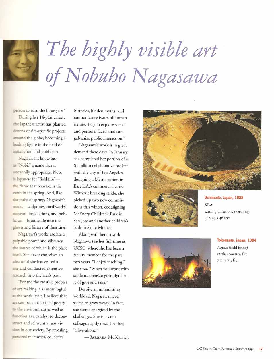 Site Specific: The Highly Visibe Art of Nobuho Nagasawa: pg 2