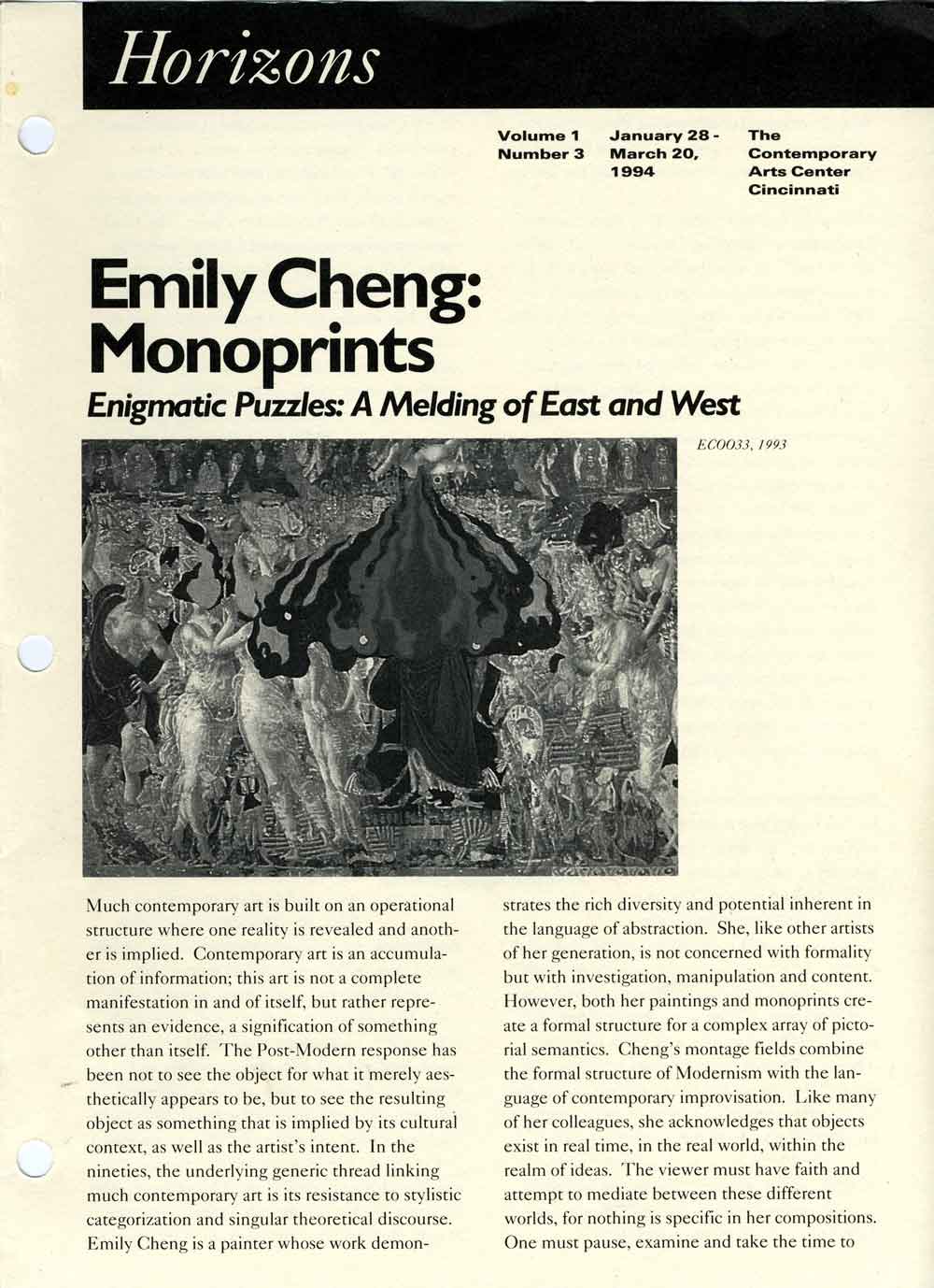 Emily Cheng: Monoprints, pg 1