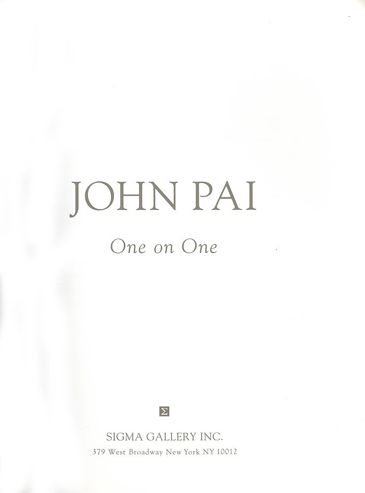 John Pai: One on One, title page