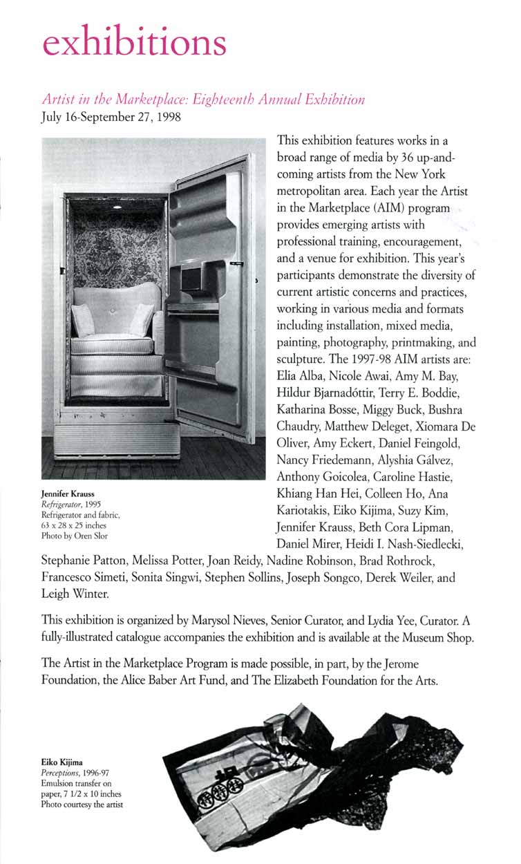 The Bronx Museum of the Arts, brochure, pg 2