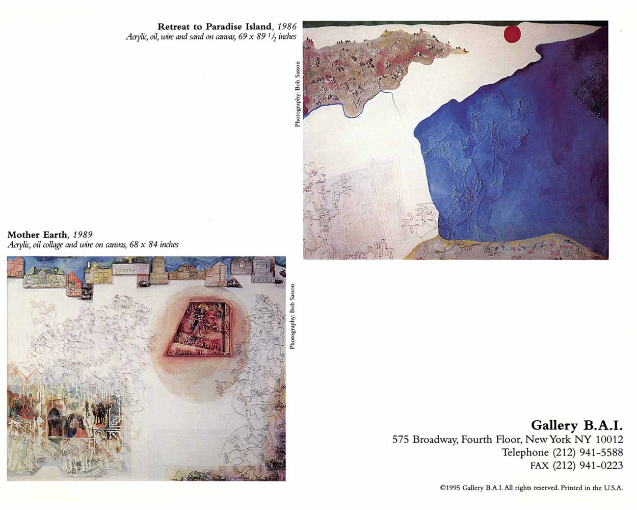 Excerpts from exhibition leaflet for "Mohan Samant", Gallery B.A.I.