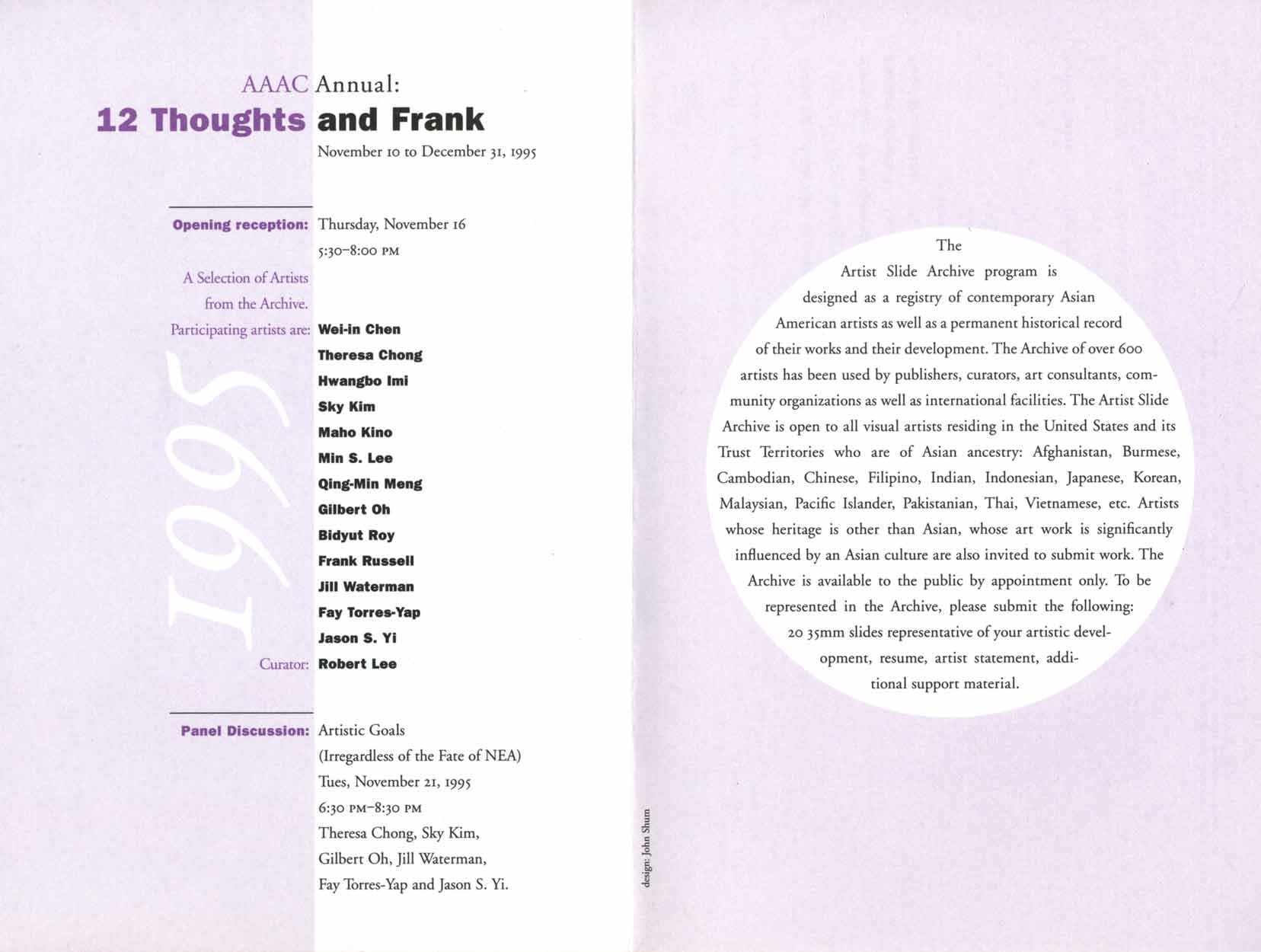 12 Thoughts and Frank, flyer, pg 2