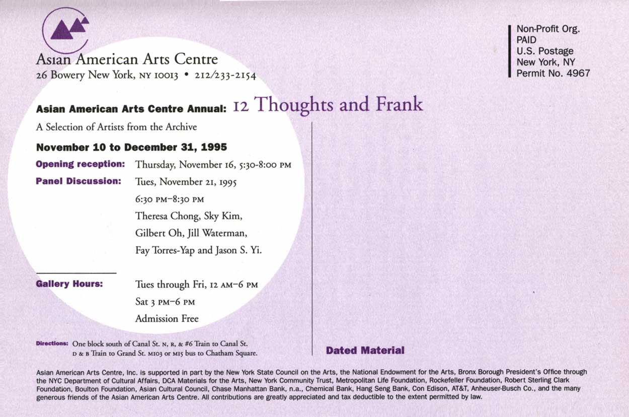 12 Thoughts and Frank, flyer, pg 3