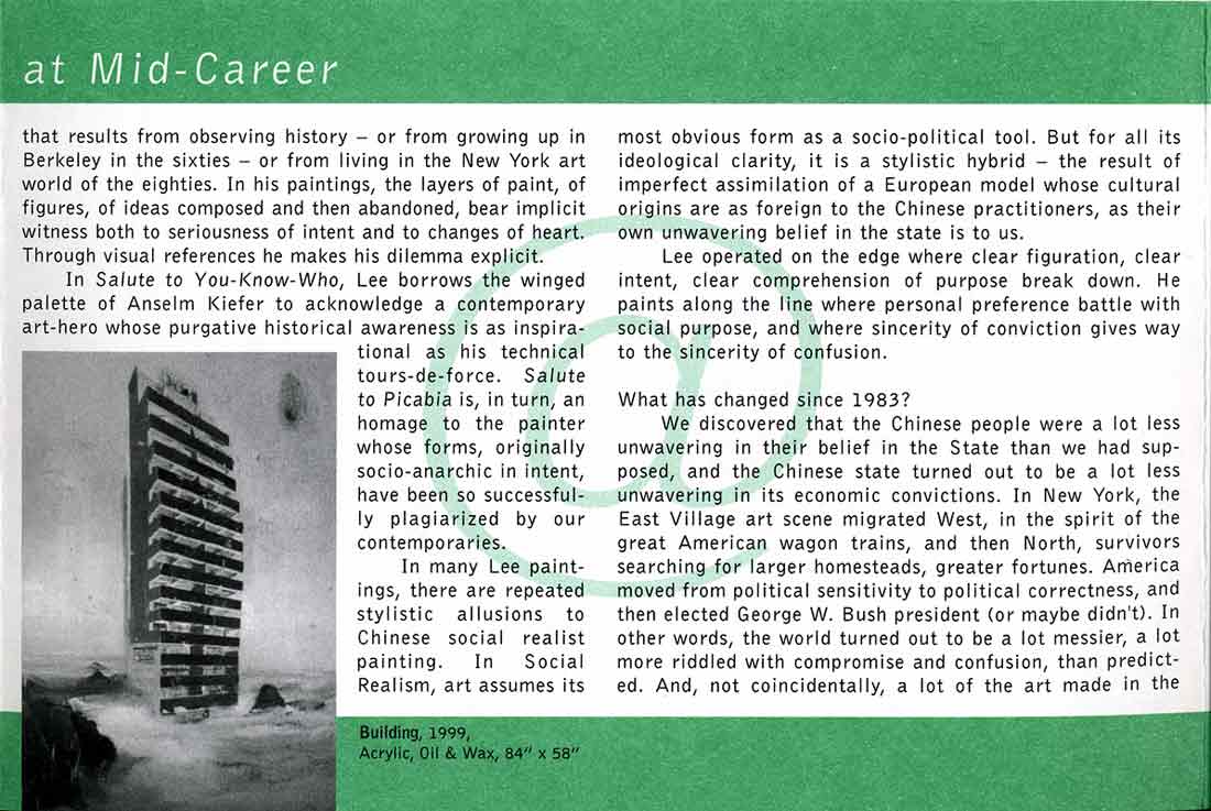 Colin Lee at Mid-Career, flyer, pg 3