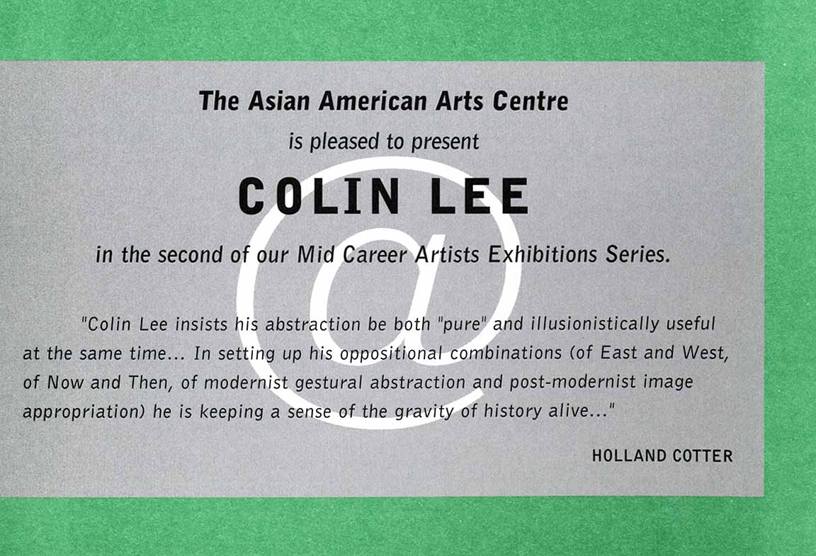 Colin Lee at Mid-Career, flyer, pg 5