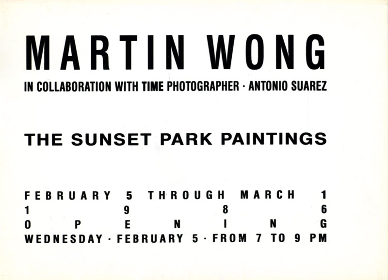 Martin Wong: The Sunset Park Paintings, flyer, pg 1
