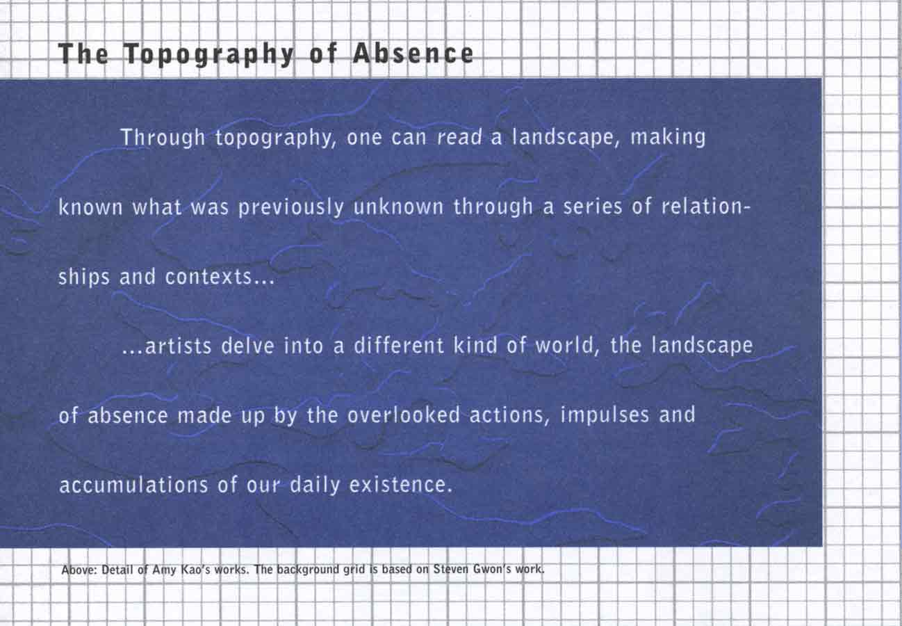 The Topography of Absence, flyer, pg 5