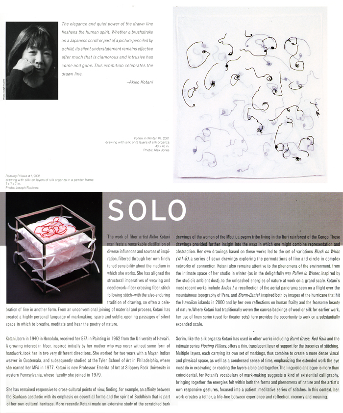 Solo: Akiko Kotani, leaflet, pg 3
