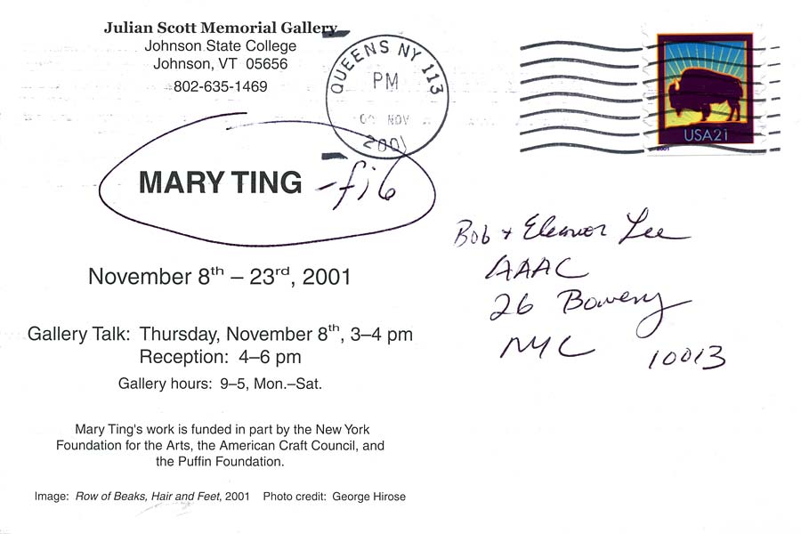 MARY TING, postcard, pg 2
