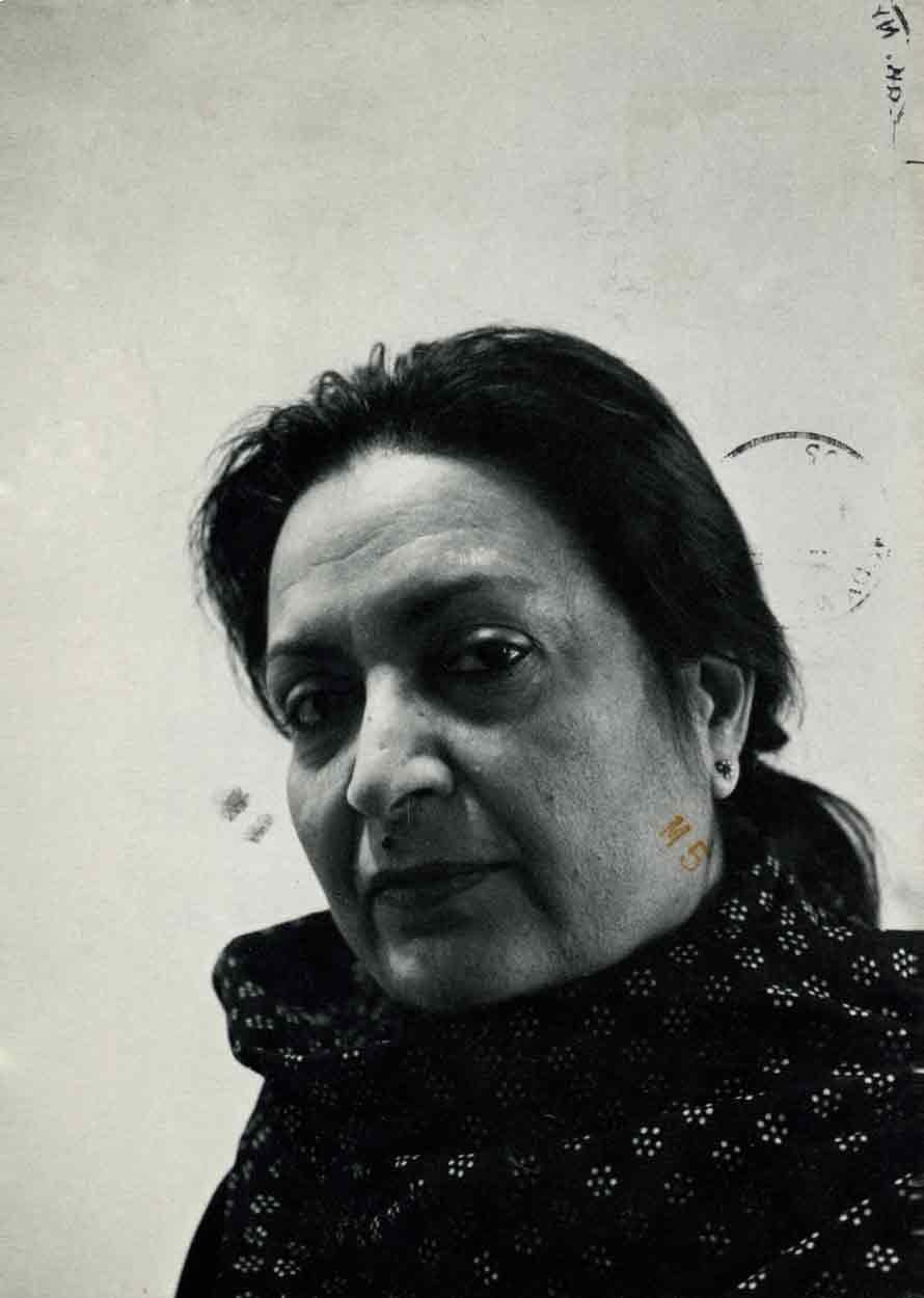 Zarina Hashmi: Sculptor and Printmaker, postcard, pg 1