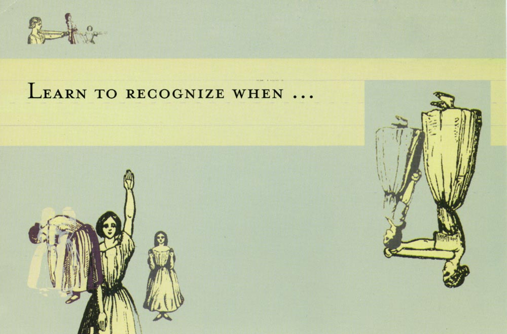 Learn To Recognize When..., postcard, pg 1