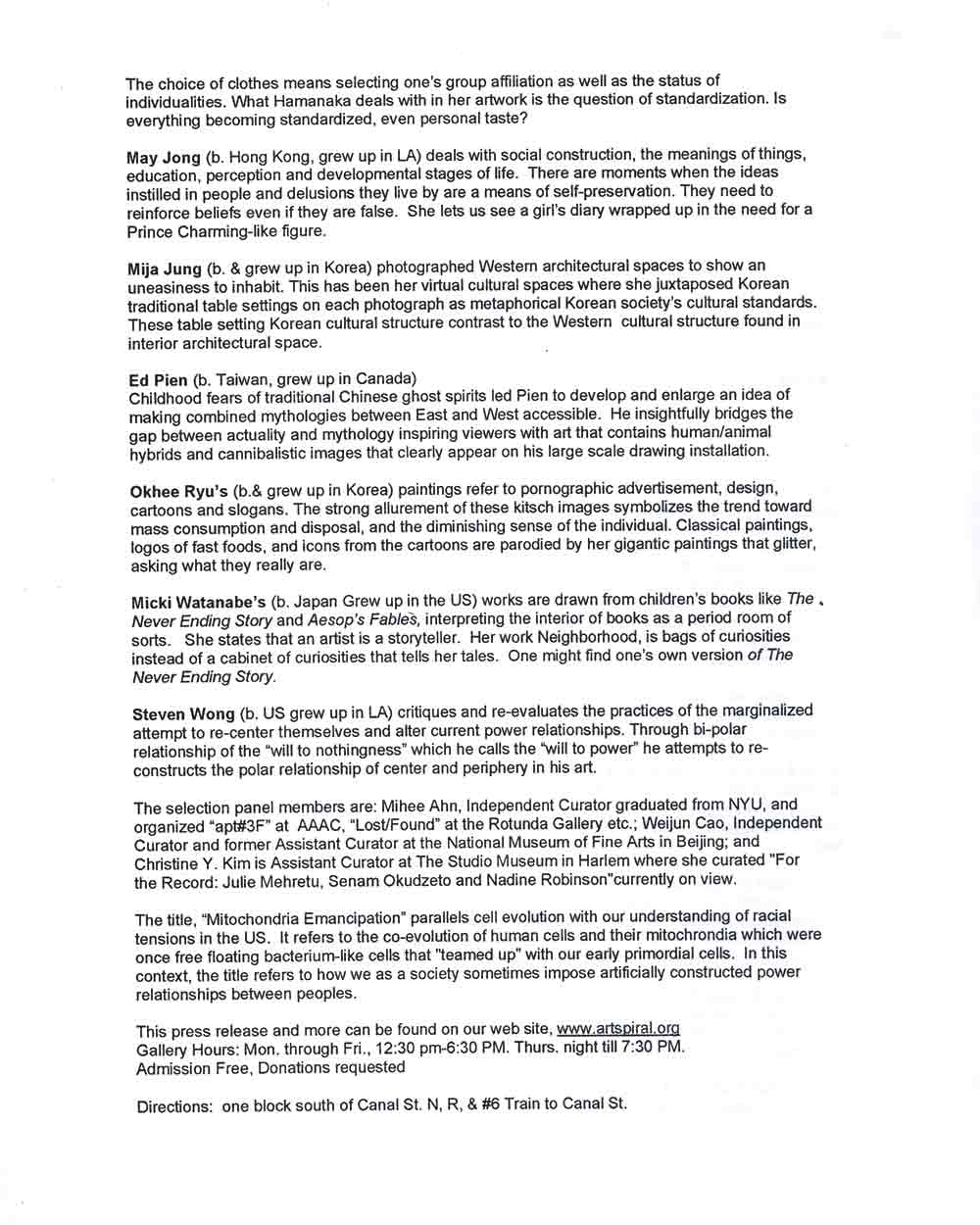 Mitochondria Emancipation press release, pg 2