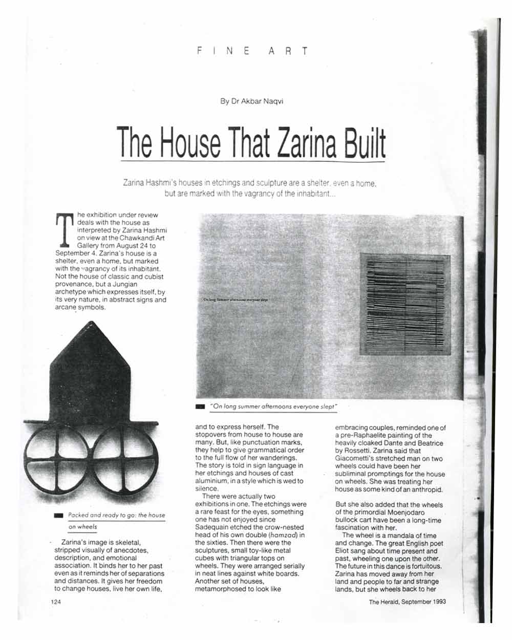 The House That Zarina Built, pg 1