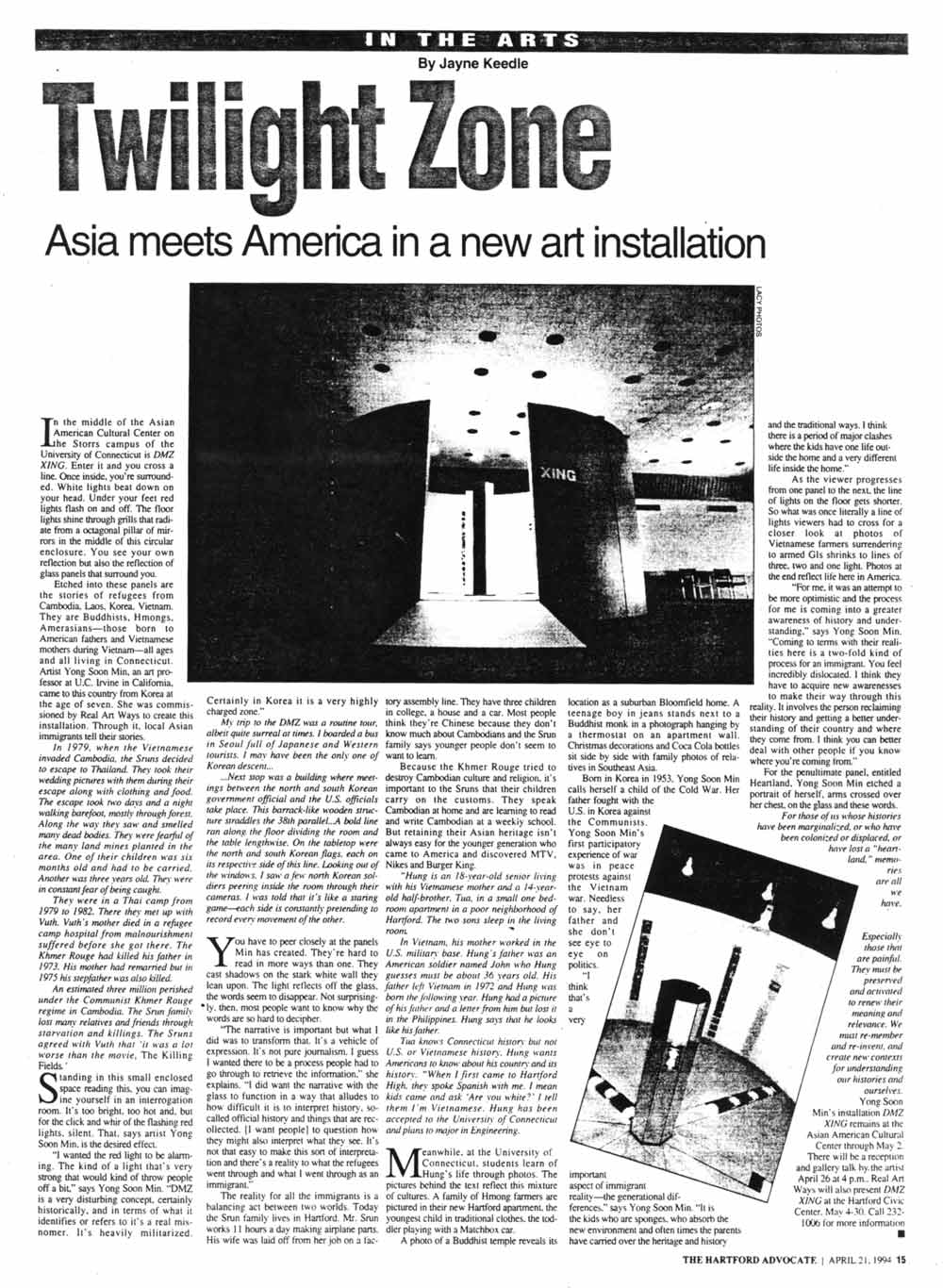 Twilight Zone, Asia meets America in a new art installation, pg 1