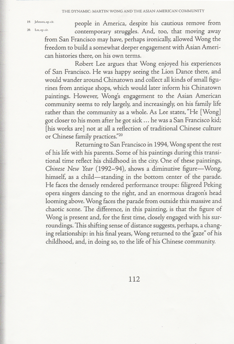 "The Dynamic: Martin Wong and the Asian American Community", from My Trip to America by Martin Wong